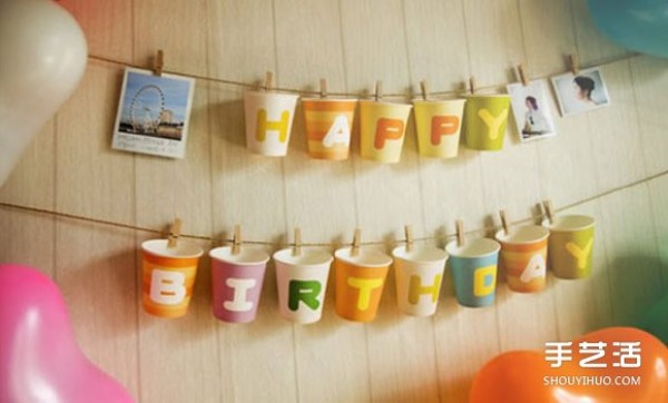 Disposable paper cup handmade pictures are simple, creative and super healing