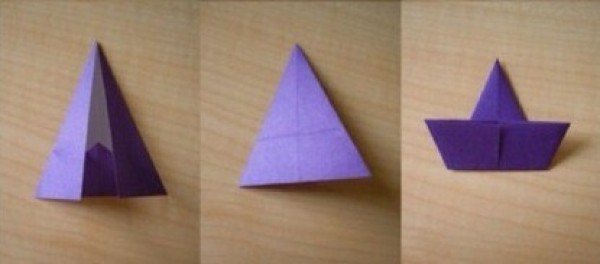 How to make origami three-dimensional stars, illustrations of folding three-dimensional stars by hand