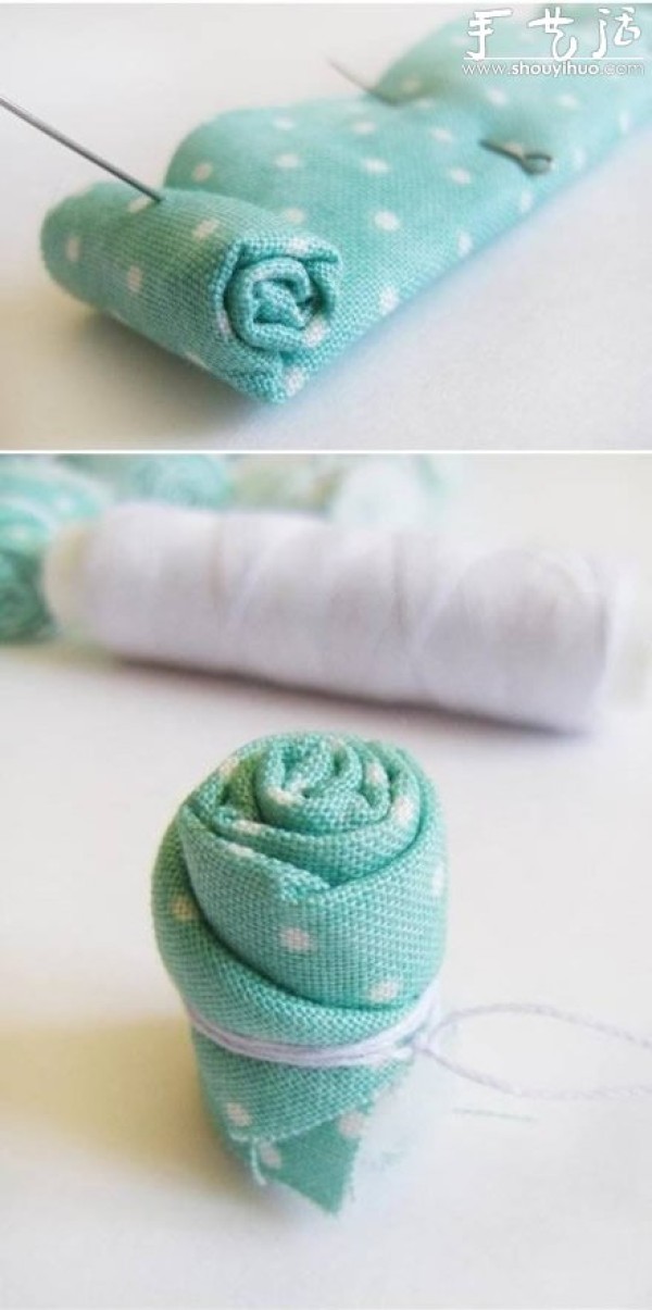 DIY fresh fabric flower hanging ornaments