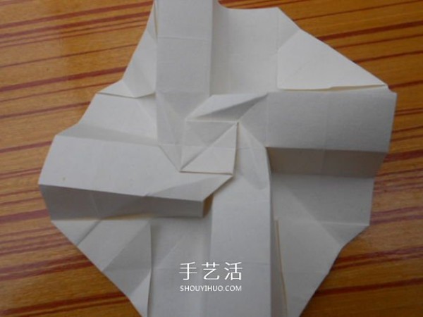 Origami Fukuyama Rose Illustration of Fukuyama Rose Folding Steps