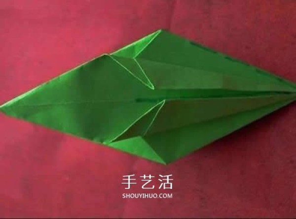 Hand-folding lilies illustrates the steps of folding a simple paper lily