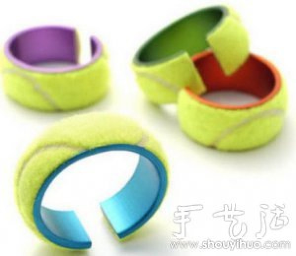 Environmental DIY: Beautiful jewelry made from old tennis balls