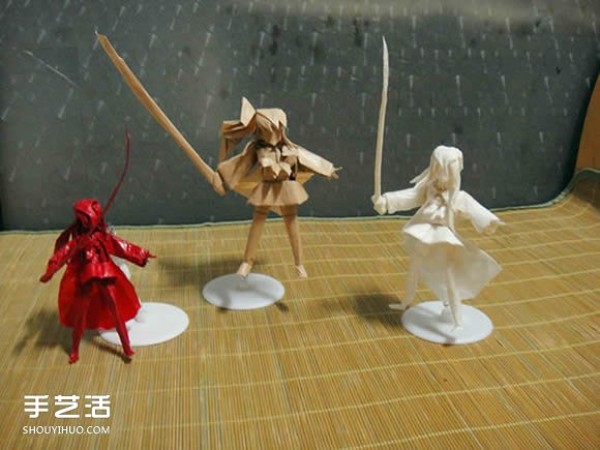 Shagugan no Shana origami illustration anime character Shana origami tutorial