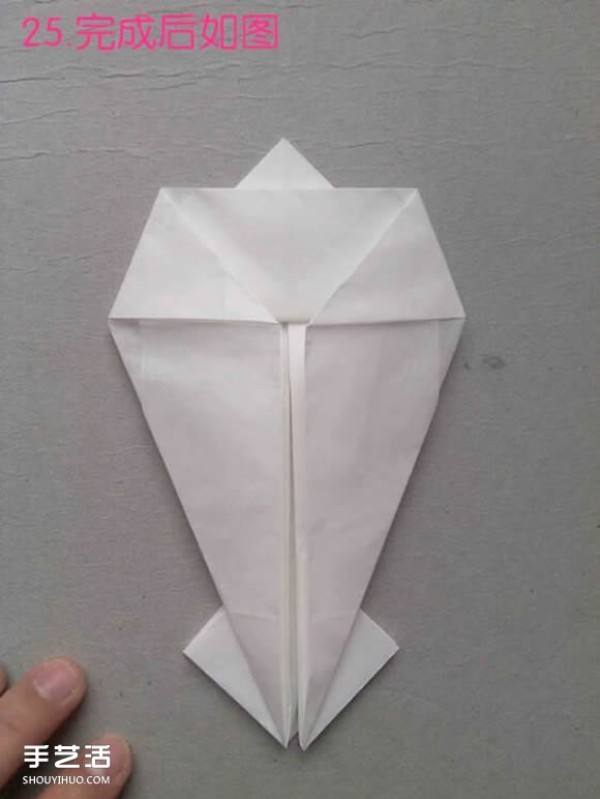 How to fold paper egrets with detailed illustrations of steps for folding three-dimensional egrets