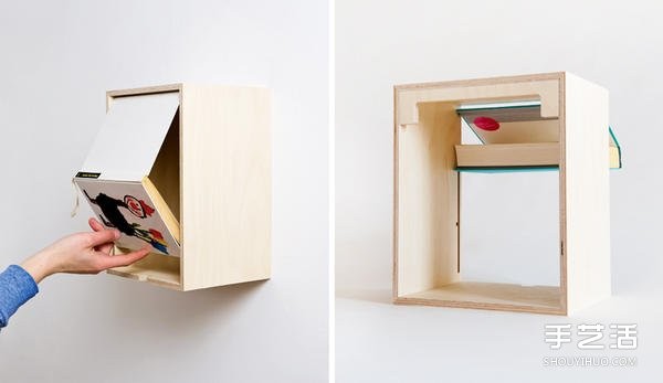 Using waste books to open and close DIY storage methods to store wooden bookcases