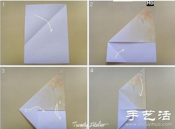 Beautiful homemade greeting card with leaf decoration