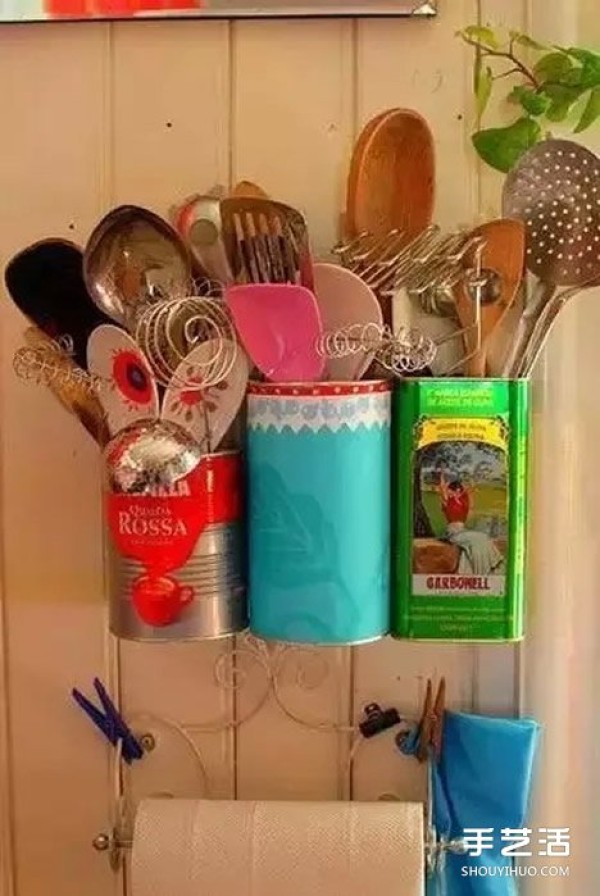 Using iron can waste to make hand-made home storage is simple and easy to use