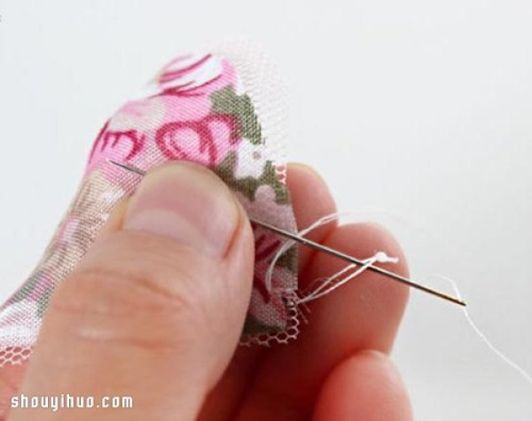 Illustrated tutorial on hand-making method of aesthetic style cloth flower headband