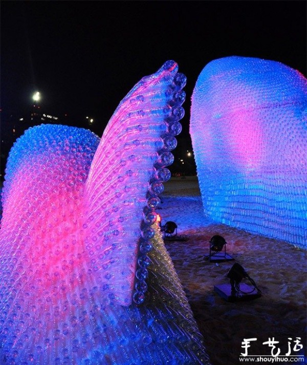 Giant fish DIYed from discarded plastic bottles