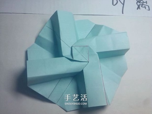 Teach you folding step by step! Detailed illustration of Kawasaki rose origami process