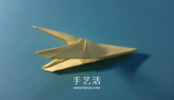 Simple hummingbird origami method, origami hummingbird illustration tutorial