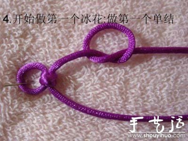 How to hand-weave ice flower knot bracelets