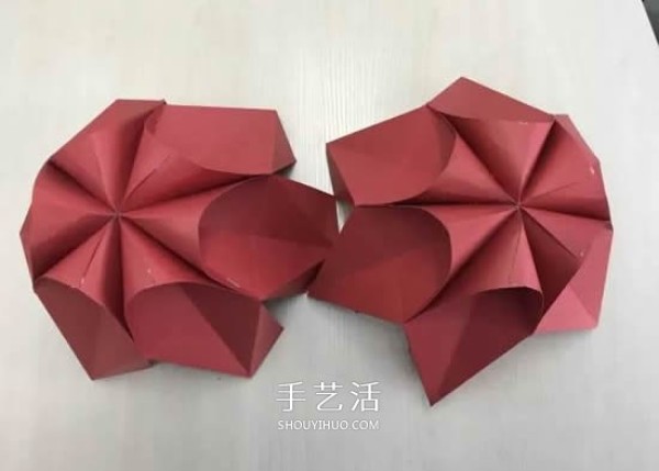 New Years Day and New Years handicrafts.Illustration of making beautiful paper lanterns from origami