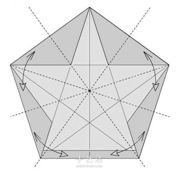 Detailed rose origami tutorial, simple folding method of five-petal rose