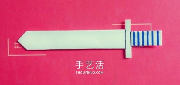 Illustrations of childrens origami swords and how to fold ancient Chinese swords and weapons