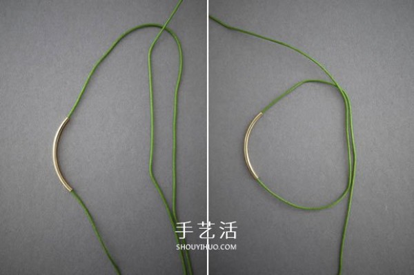 Simple and beautiful bracelet weaving method and golden tube bead bracelet weaving diagram