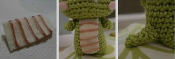 Knitting to make cute little dragons with crochet DIY