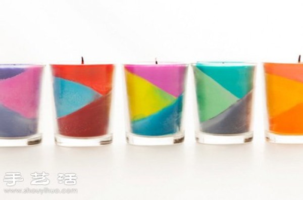 Crayon + wax beautiful colorful candle handmade DIY tutorial