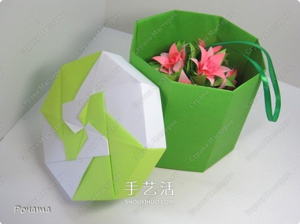 How to fold an octagonal box for Valentines Day, origami a beautiful Valentines Day gift box