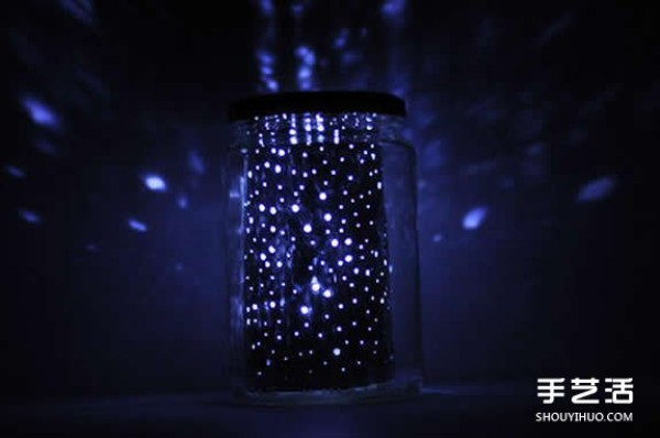 How to make a starlight bottle with a diagram of the steps of making a starlight bottle from a glass bottle