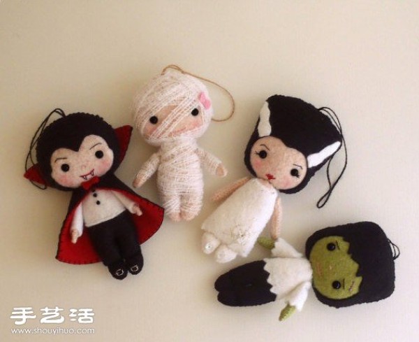 Appreciation of very cute handmade non-woven dolls