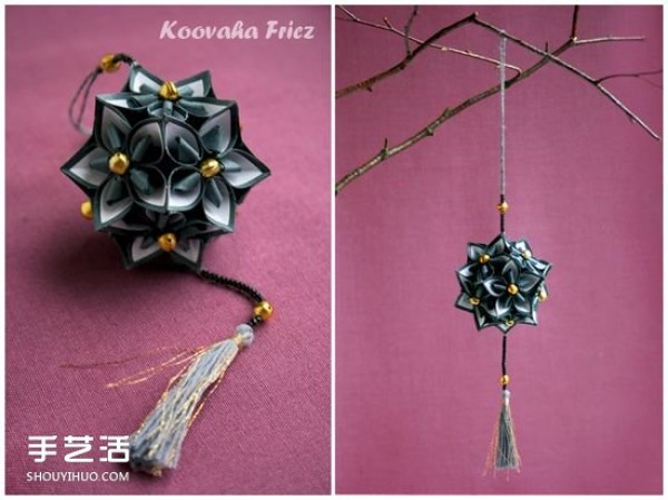 How to fold decorative flower balls by hand origami to make beautiful flower ball hangings