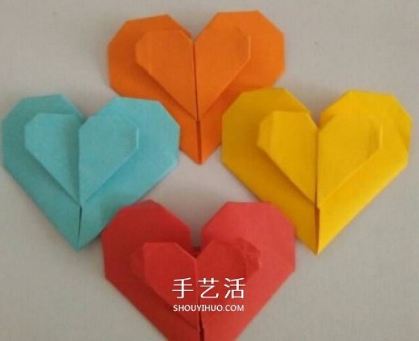 Heart-to-heart connection step-by-step diagram to fold origami heart-to-heart connection diagram