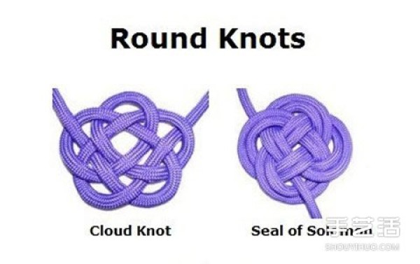 Exorcist Protective Knot: How to weave Cloud Knot and Solomons Seal Knot Illustration