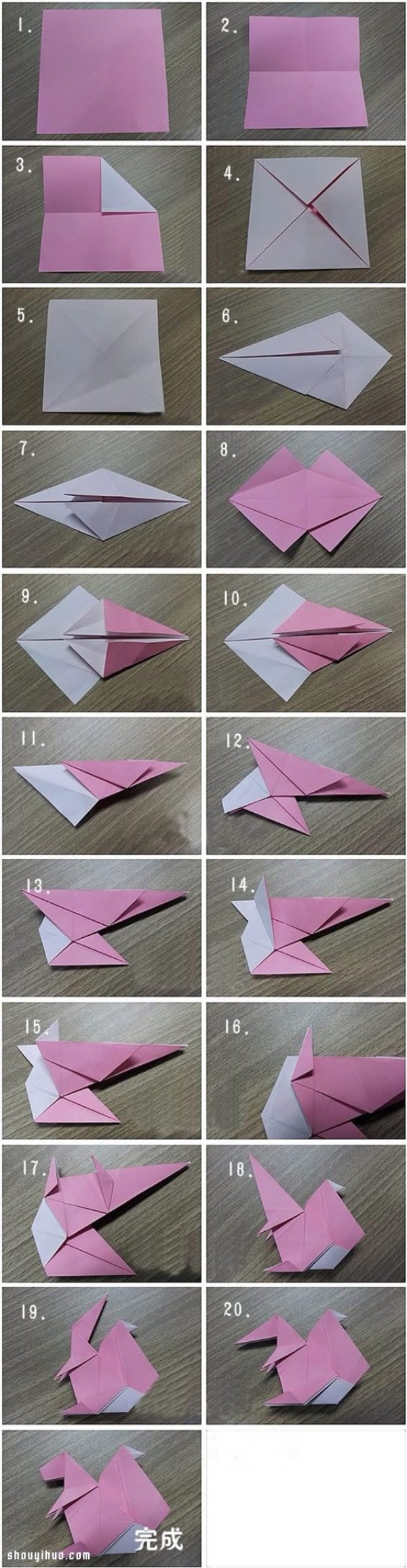 Origami squirrel with illustrations and handmade origami squirrel tutorial