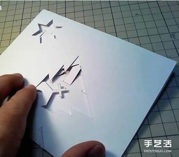 How to make a three-dimensional Christmas greeting card with illustrations and illustrations