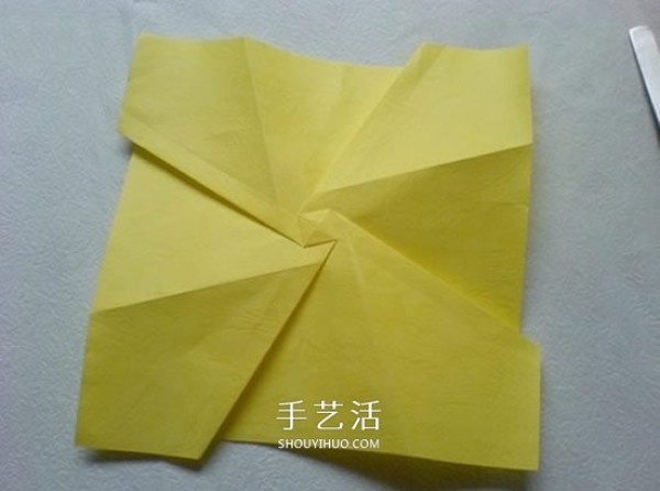 Detailed PT rose folding diagram and handmade PT rose origami tutorial