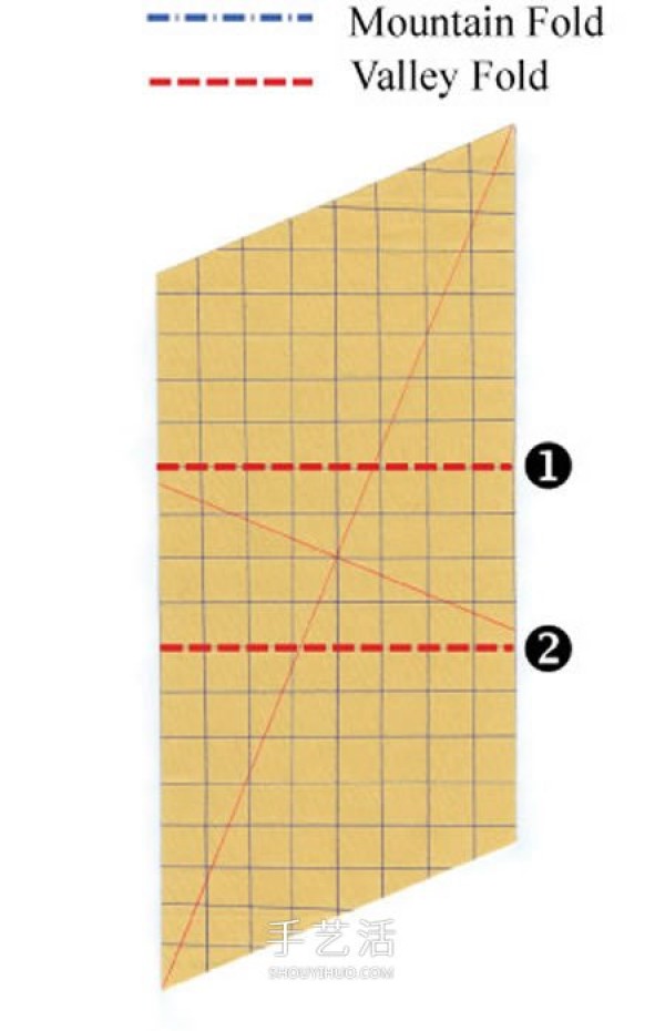 The origami steps of the curled rose, the folding method of the hand-rolled paper rose