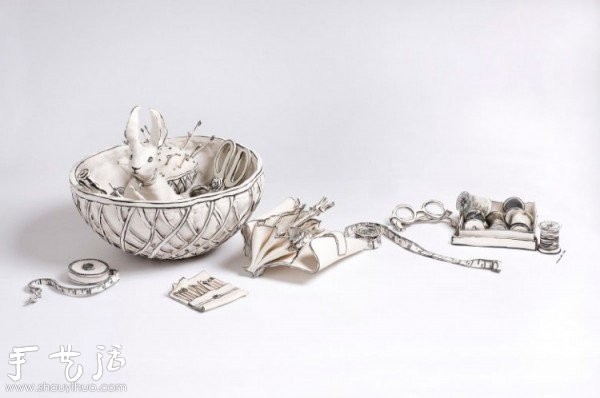 Fantasy ceramic works by British artist Katharine Morling