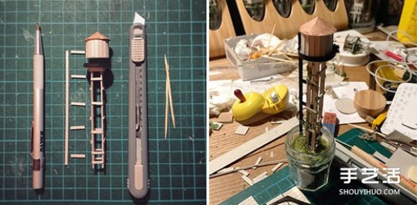 Cardboard and branches turn waste into treasure, the world in DIY glass test tubes