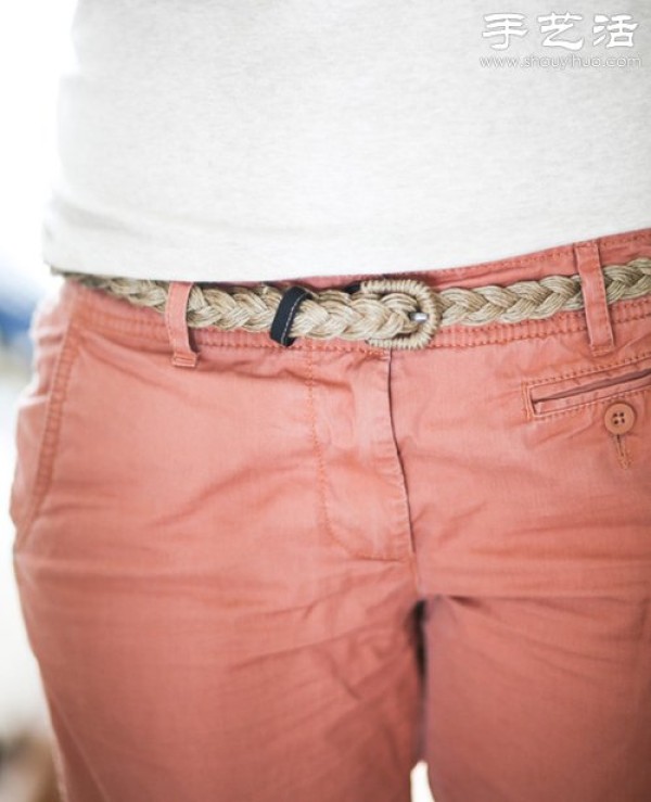 Forest style hemp rope belt handmade tutorial