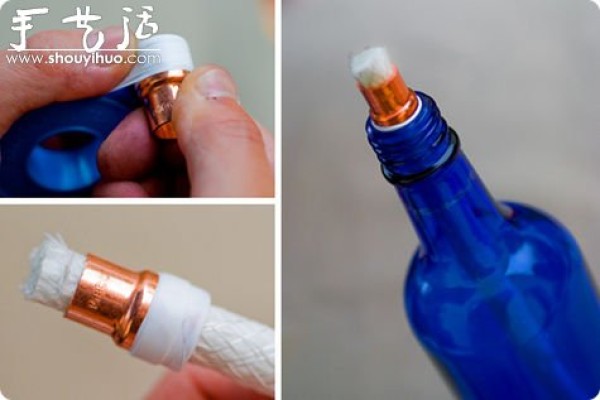 Foreign wine glass bottle handmade DIY beautiful torch