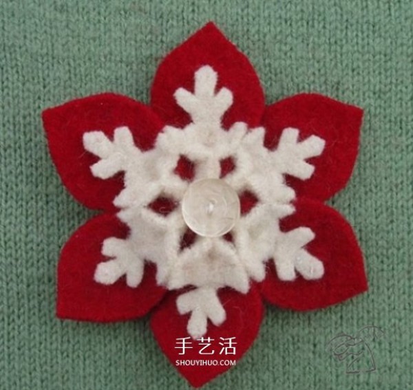 A collection of 18 kinds of non-woven snowflakes with pictures and handmade fabrics to make snowflakes