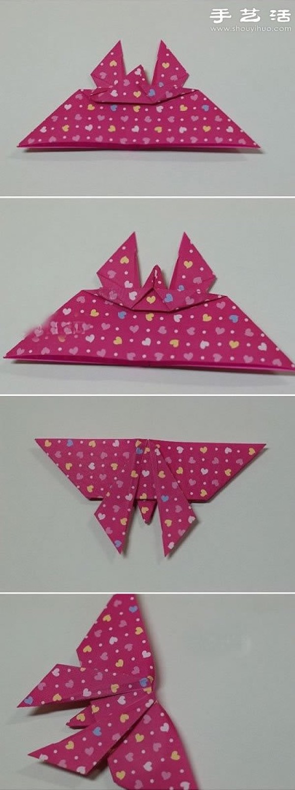 Super realistic butterfly origami tutorial illustrations