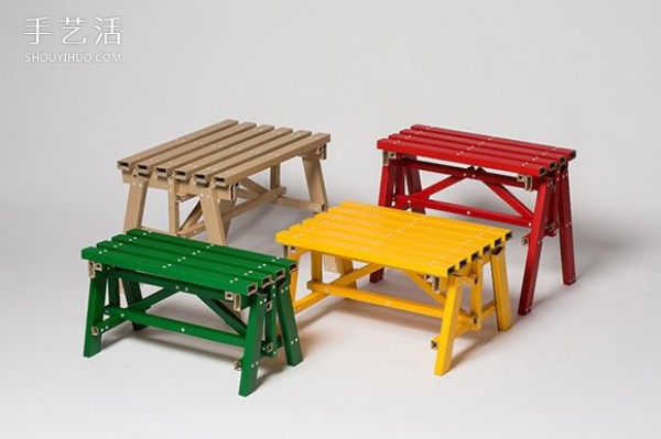 Colorful and free to match! South Koreas PESI reinterprets cardboard furniture