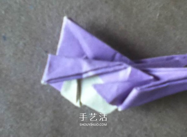 Wear the cat with you! Illustration of the origami method of cat head ring