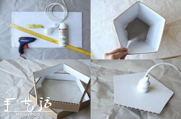 Mooncake box waste is used to make a beautiful handmade DIY lampshade