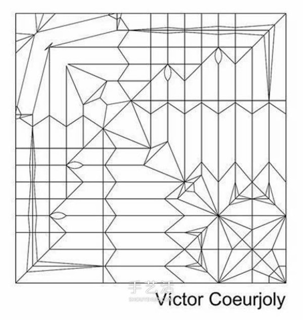 Victors folding method illustrates the steps of a complex origami passenger plane