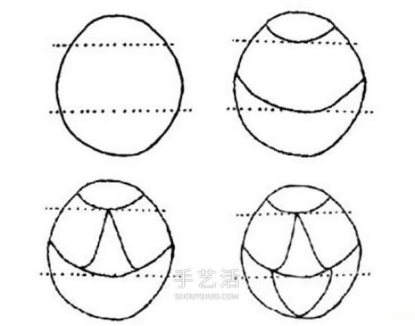 A tutorial on how to draw a seven-star ladybug on a stone, a simple stone drawing of a seven-star ladybug