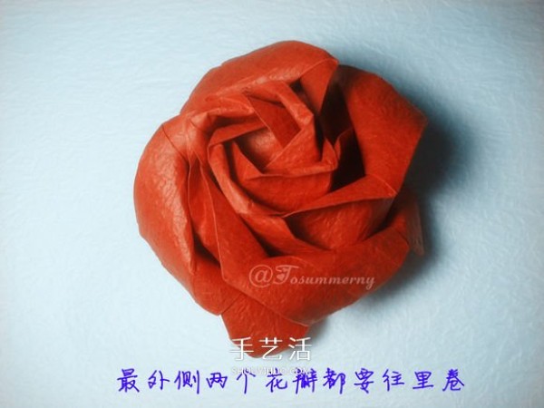 Detailed folding method of European and American roses, step-by-step diagram of how to fold PT roses