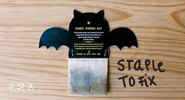 How to make Halloween tea bags by making handmade cardboard and making Halloween tea bags