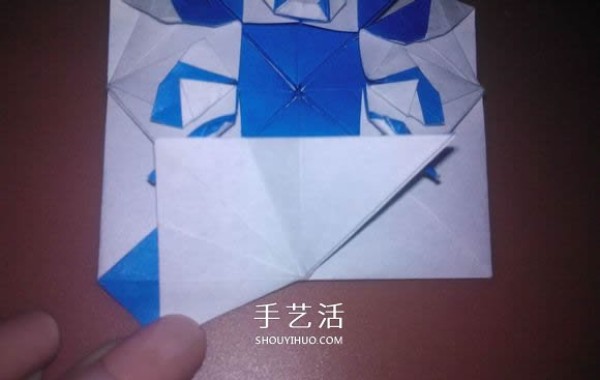 How to fold a flat crab with a diagram that looks like a small crab origami