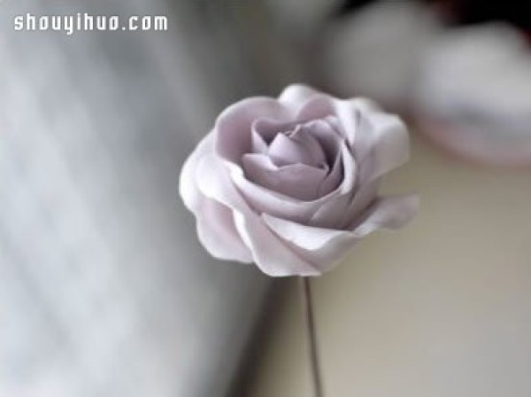 Polymer clay rose DIY beautiful handmade flower handmade illustrated tutorial