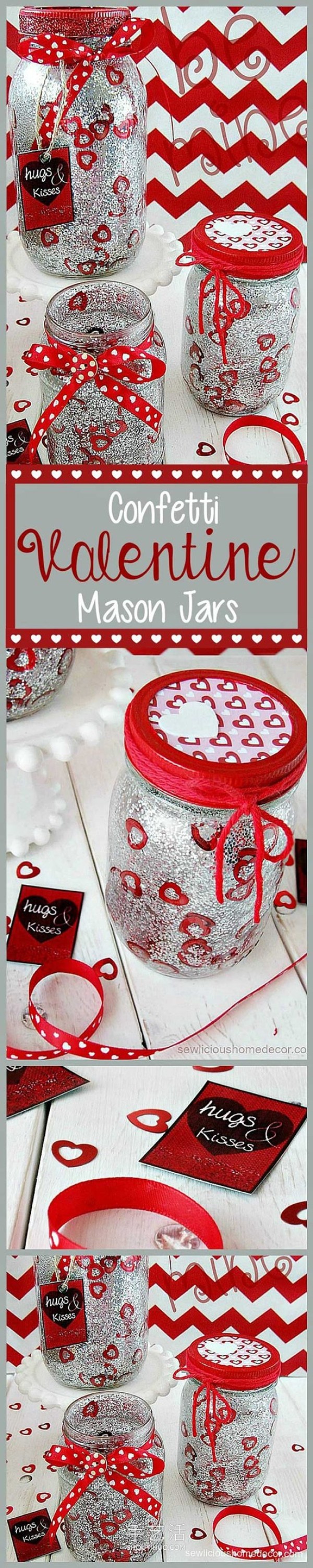 15 Charming Valentines Day Glass Jar Gift DIY Tutorial