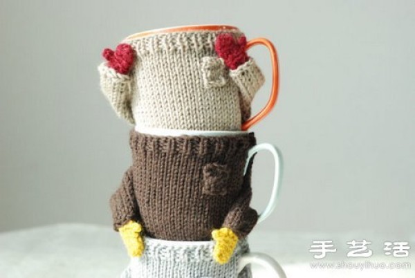 Super cute hand knitted cup covers make life so beautiful