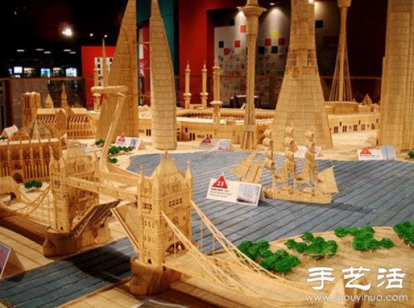 A miniature model built with 6 million toothpicks